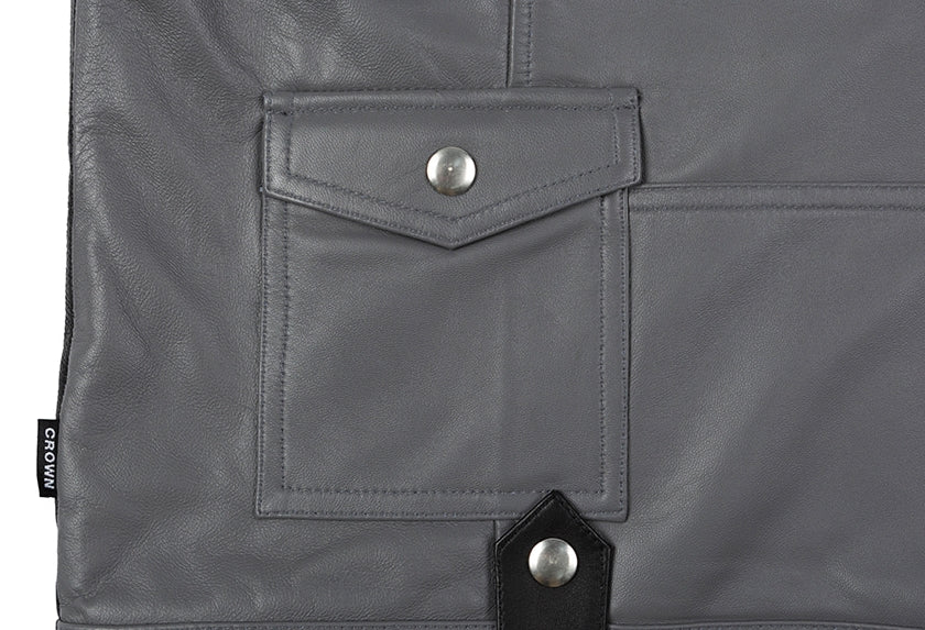 ロマンティッククラウン(ROMANTIC CROWN) TONE ON TONE LEATHER RIDER JACKET_BLACK
