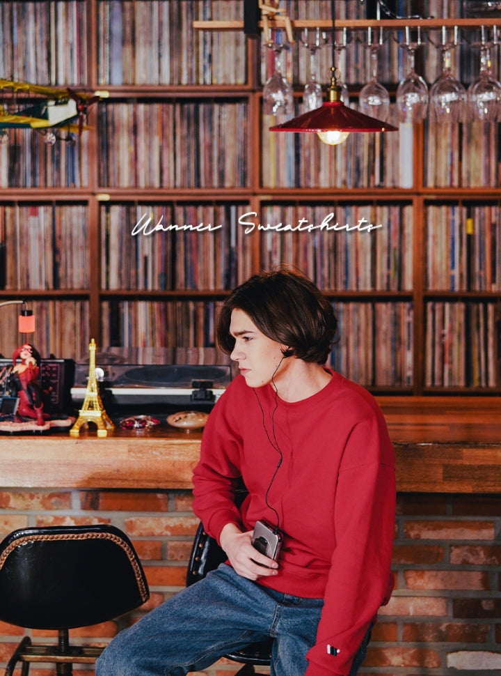 ダブルユーブイプロジェクト(WV PROJECT) WANNER SWEAT SHIRTS BERRY RED JJMT7366