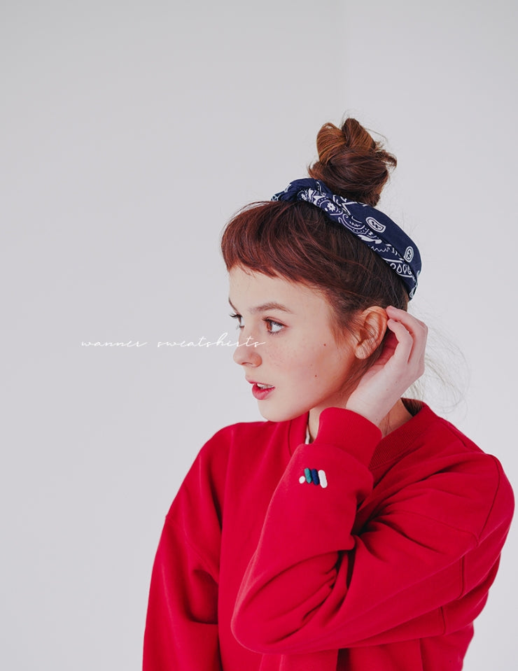 ダブルユーブイプロジェクト(WV PROJECT) WANNER SWEAT SHIRTS BERRY RED JJMT7366