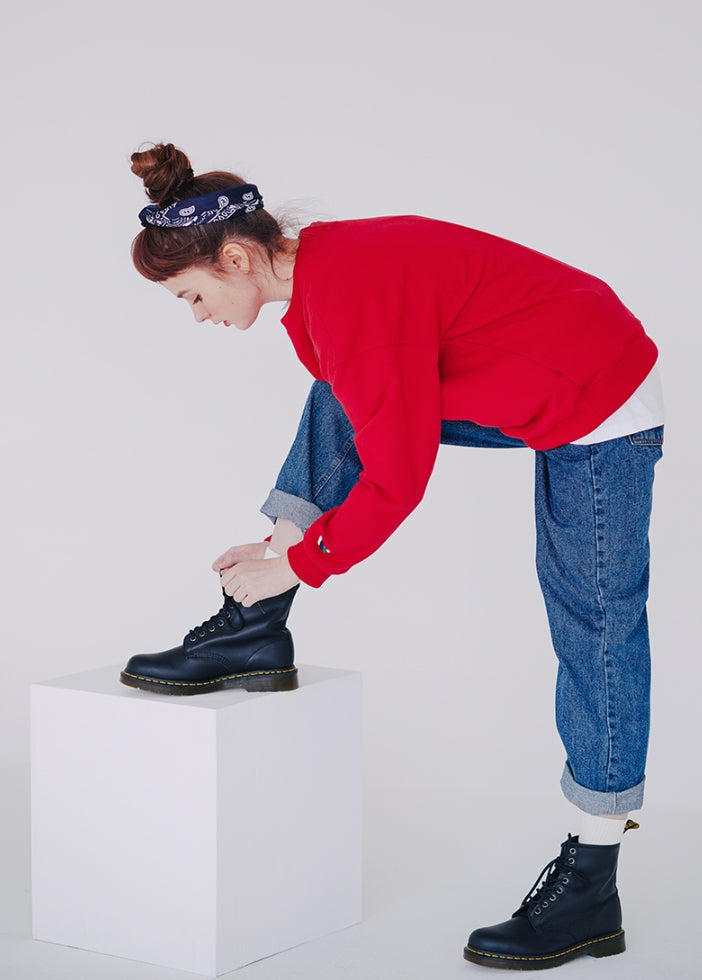 ダブルユーブイプロジェクト(WV PROJECT) WANNER SWEAT SHIRTS BERRY RED JJMT7366