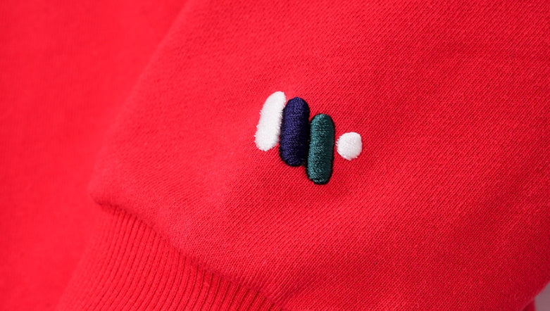 ダブルユーブイプロジェクト(WV PROJECT) WANNER SWEAT SHIRTS BERRY RED JJMT7366