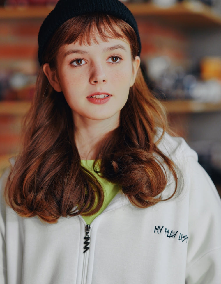 ダブルユーブイプロジェクト(WV PROJECT) MY PLAY LIST HOOD ZIPUP IVORY SYHD7362