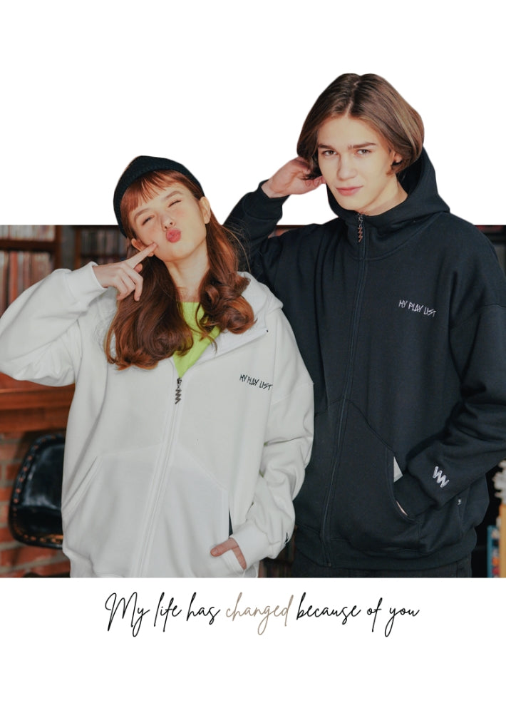 ダブルユーブイプロジェクト(WV PROJECT) MY PLAY LIST HOOD ZIPUP IVORY SYHD7362