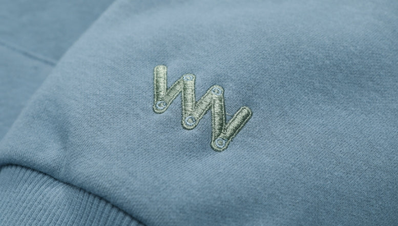 ダブルユーブイプロジェクト(WV PROJECT) MY PLAY LIST HOOD ZIPUP BLUE SYHD7362