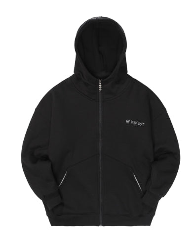 ダブルユーブイプロジェクト(WV PROJECT) MY PLAY LIST HOOD ZIPUP BLACK SYHD7362