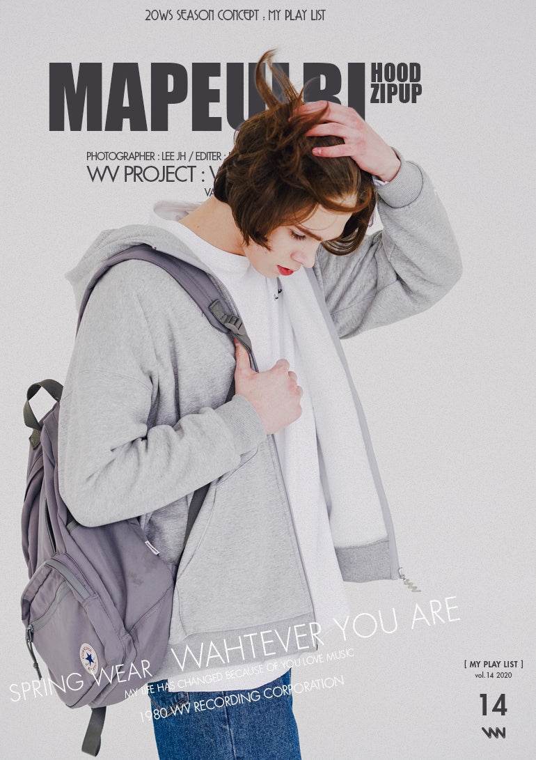 ダブルユーブイプロジェクト(WV PROJECT) MY PLAY LIST HOOD ZIPUP GRAY SYHD7362