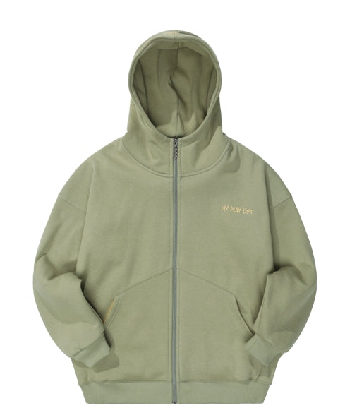 ダブルユーブイプロジェクト(WV PROJECT) MY PLAY LIST HOOD ZIPUP OLIVE SYHD7362