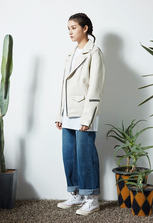 セイントペイン(SAINTPAIN)  SP UPTON RIDERS JACKET-IVORY