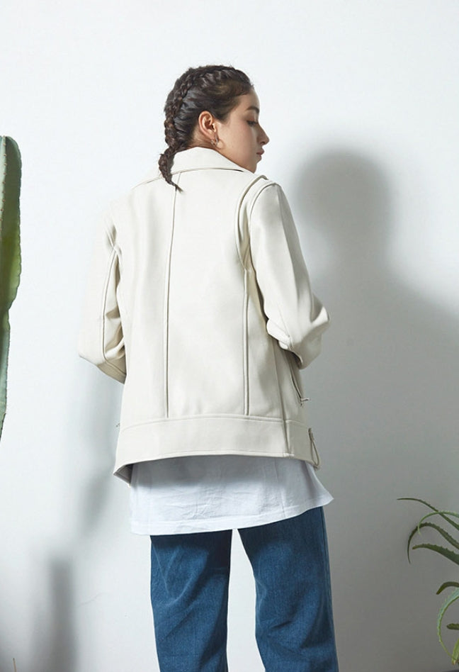 セイントペイン(SAINTPAIN)  SP UPTON RIDERS JACKET-IVORY