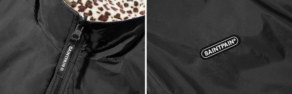 セイントペイン(SAINTPAIN)  SP MONO REVERSIBLE FLEECE JACKET-LEOPARD