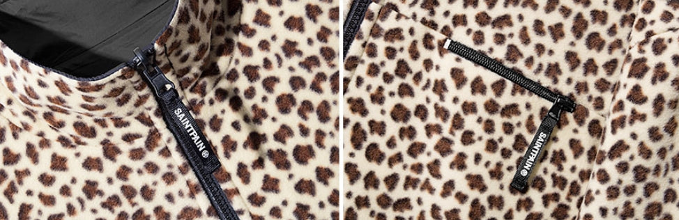 セイントペイン(SAINTPAIN)  SP MONO REVERSIBLE FLEECE JACKET-LEOPARD