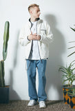 セイントペイン(SAINTPAIN)  SP MONO REVERSIBLE FLEECE JACKET-WHITE