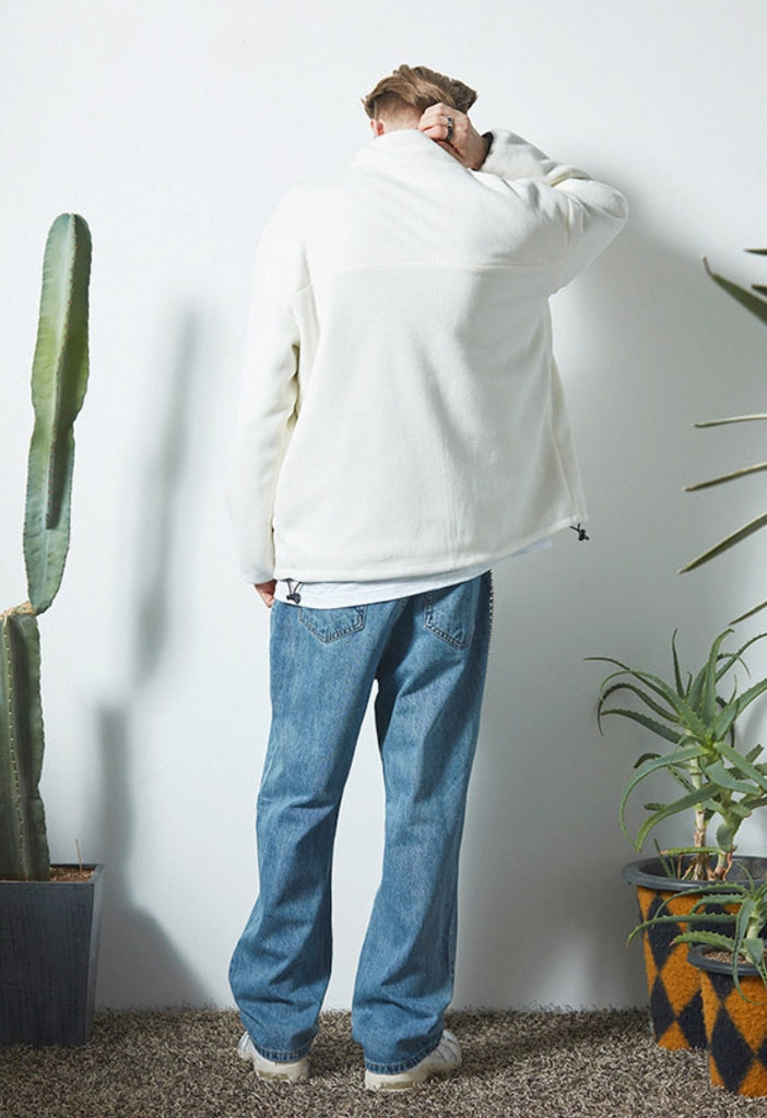 セイントペイン(SAINTPAIN)  SP MONO REVERSIBLE FLEECE JACKET-WHITE