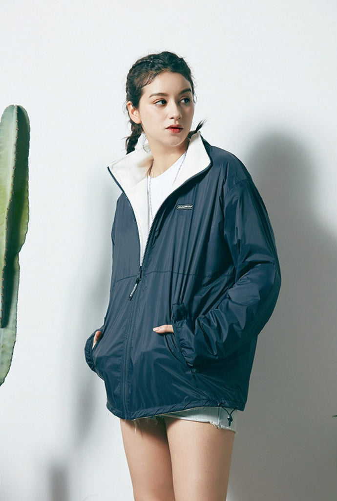 セイントペイン(SAINTPAIN)  SP MONO REVERSIBLE FLEECE JACKET-WHITE
