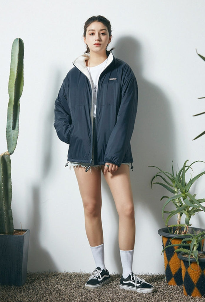 セイントペイン(SAINTPAIN)  SP MONO REVERSIBLE FLEECE JACKET-WHITE
