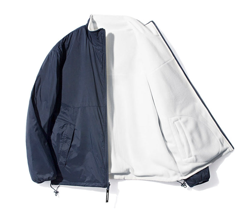 セイントペイン(SAINTPAIN)  SP MONO REVERSIBLE FLEECE JACKET-WHITE