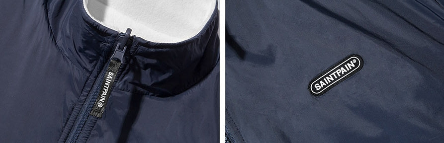 セイントペイン(SAINTPAIN)  SP MONO REVERSIBLE FLEECE JACKET-WHITE