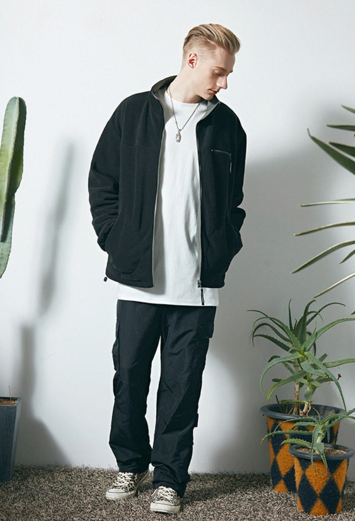 セイントペイン(SAINTPAIN)  SP MONO REVERSIBLE FLEECE JACKET-BLACK