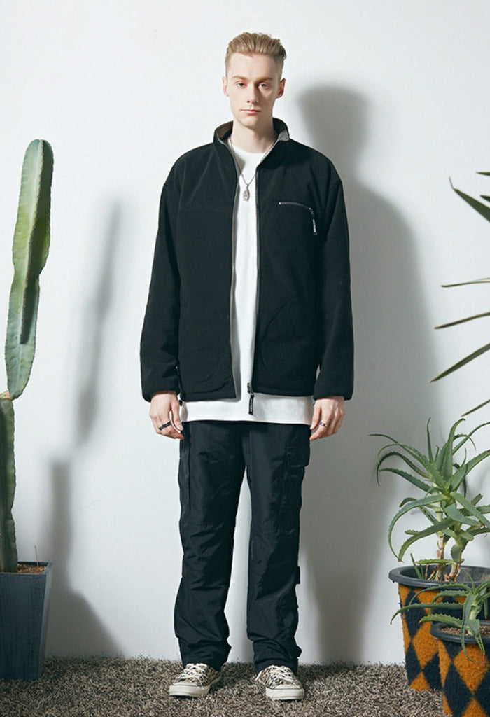セイントペイン(SAINTPAIN)  SP MONO REVERSIBLE FLEECE JACKET-BLACK