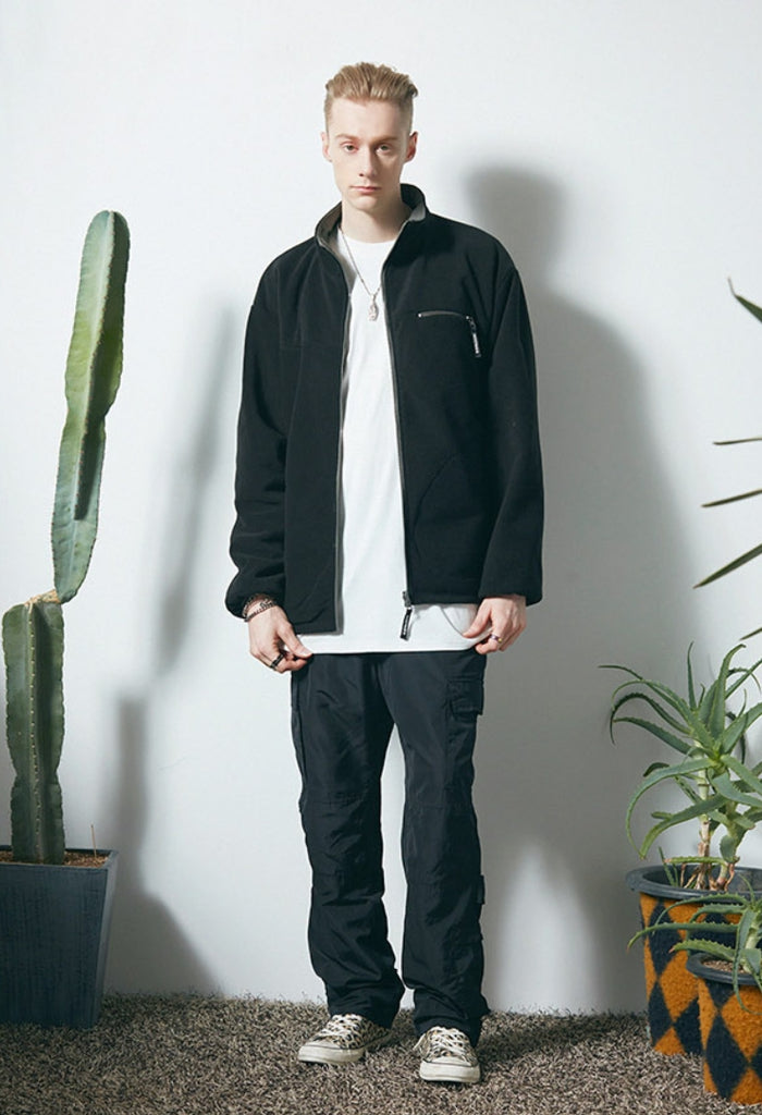 セイントペイン(SAINTPAIN)  SP MONO REVERSIBLE FLEECE JACKET-BLACK