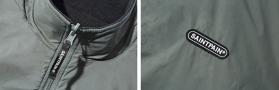 セイントペイン(SAINTPAIN)  SP MONO REVERSIBLE FLEECE JACKET-BLACK