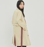 ロマンティッククラウン(ROMANTIC CROWN)BELT TAPE OVERFIT COAT_OATMEAL