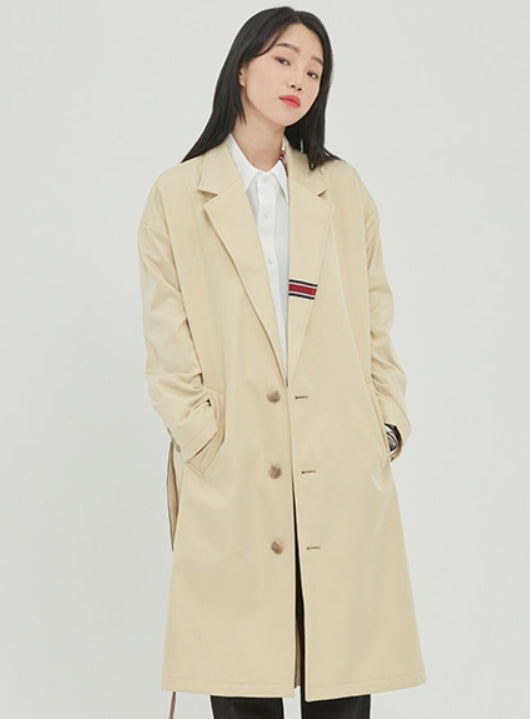 ロマンティッククラウン(ROMANTIC CROWN)BELT TAPE OVERFIT COAT_OATMEAL