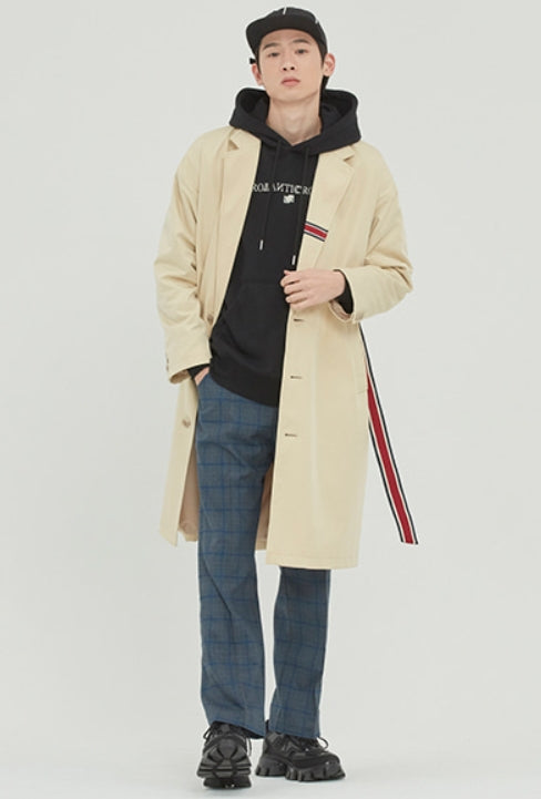 ロマンティッククラウン(ROMANTIC CROWN)BELT TAPE OVERFIT COAT_OATMEAL