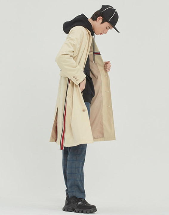 ロマンティッククラウン(ROMANTIC CROWN)BELT TAPE OVERFIT COAT_OATMEAL