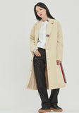ロマンティッククラウン(ROMANTIC CROWN)BELT TAPE OVERFIT COAT_OATMEAL