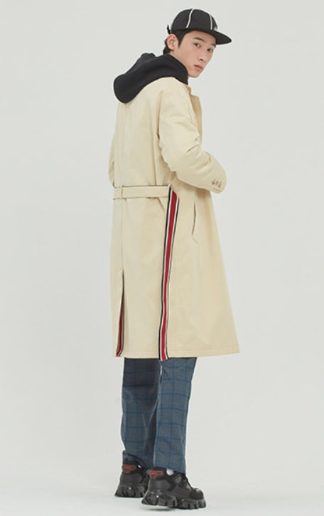 ロマンティッククラウン(ROMANTIC CROWN)BELT TAPE OVERFIT COAT_OATMEAL