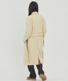 ロマンティッククラウン(ROMANTIC CROWN)BELT TAPE OVERFIT COAT_OATMEAL
