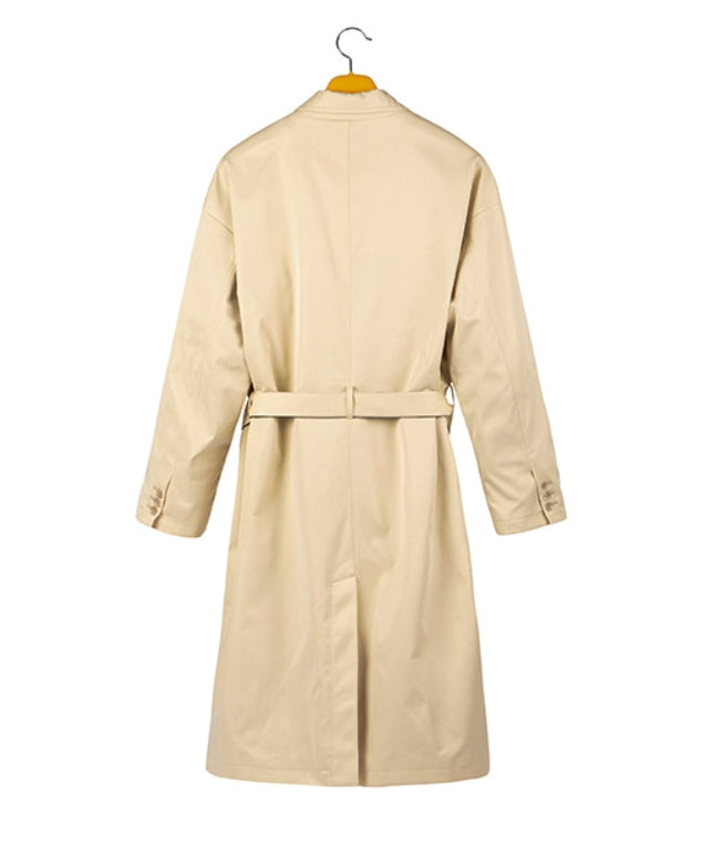 ロマンティッククラウン(ROMANTIC CROWN)BELT TAPE OVERFIT COAT_OATMEAL