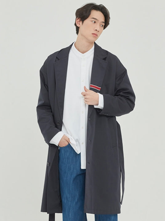 ロマンティッククラウン(ROMANTIC CROWN)BELT TAPE OVERFIT COAT_NAVY