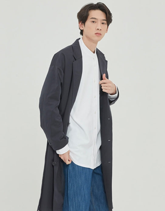 ロマンティッククラウン(ROMANTIC CROWN)BELT TAPE OVERFIT COAT_NAVY