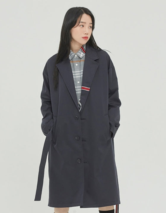 ロマンティッククラウン(ROMANTIC CROWN)BELT TAPE OVERFIT COAT_NAVY