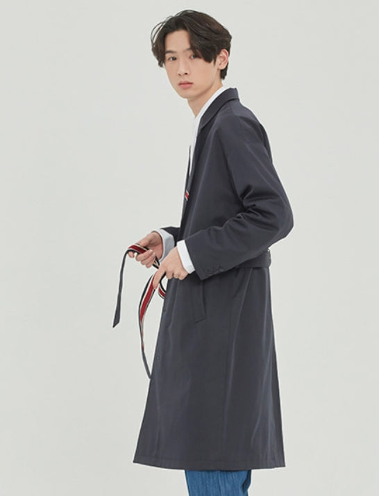 ロマンティッククラウン(ROMANTIC CROWN)BELT TAPE OVERFIT COAT_NAVY
