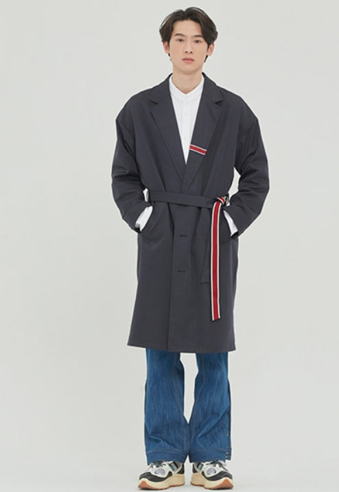 ロマンティッククラウン(ROMANTIC CROWN)BELT TAPE OVERFIT COAT_NAVY