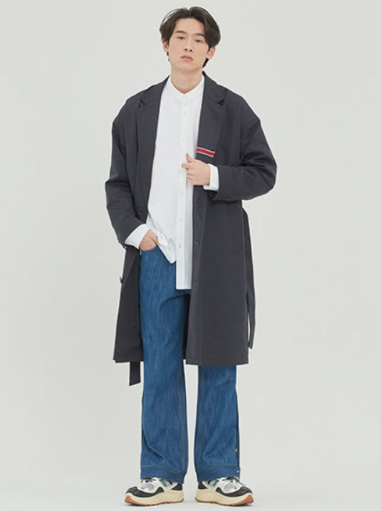 ロマンティッククラウン(ROMANTIC CROWN)BELT TAPE OVERFIT COAT_NAVY