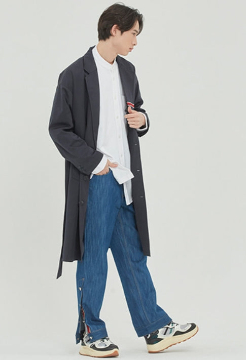 ロマンティッククラウン(ROMANTIC CROWN)BELT TAPE OVERFIT COAT_NAVY