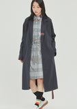 ロマンティッククラウン(ROMANTIC CROWN)BELT TAPE OVERFIT COAT_NAVY