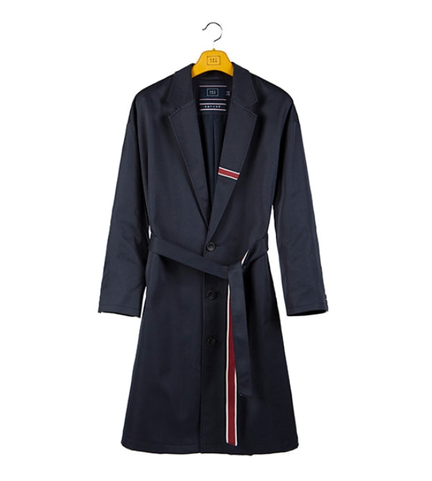 ロマンティッククラウン(ROMANTIC CROWN)BELT TAPE OVERFIT COAT_NAVY
