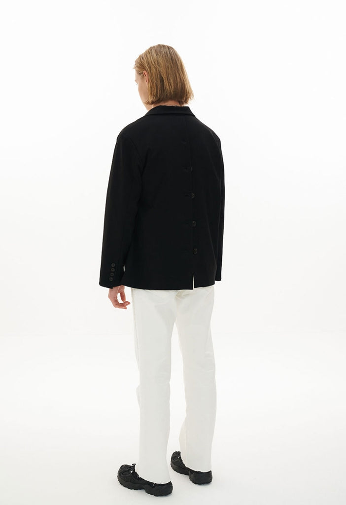 オーワイ(OY) BACK BUTTON BLAZER-BLACK