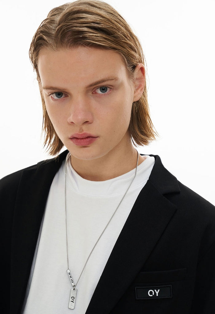 オーワイ(OY) BACK BUTTON BLAZER-BLACK