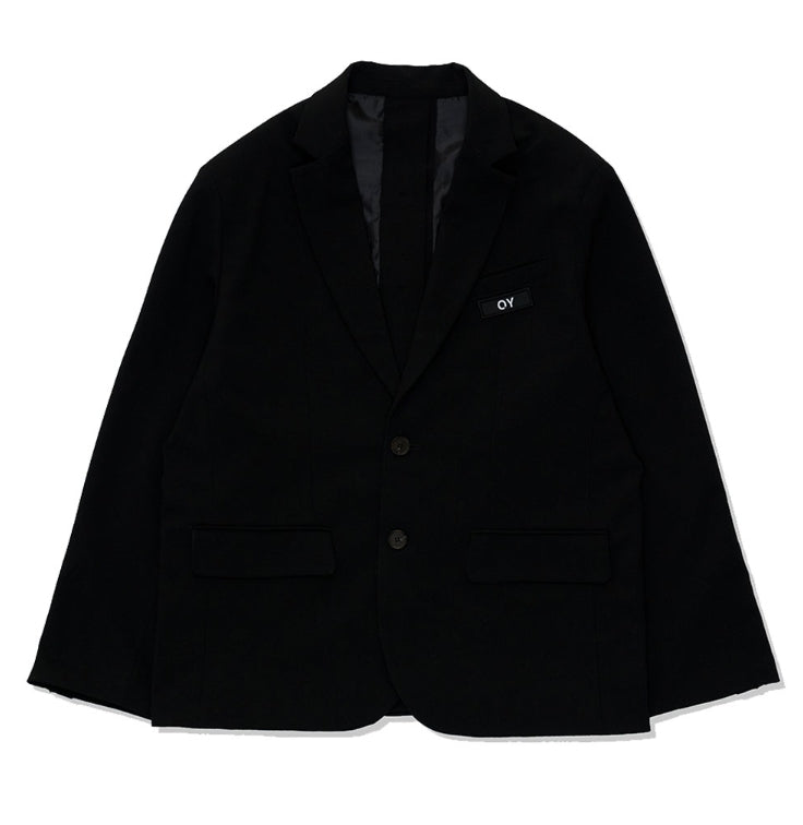 オーワイ(OY) BACK BUTTON BLAZER-BLACK