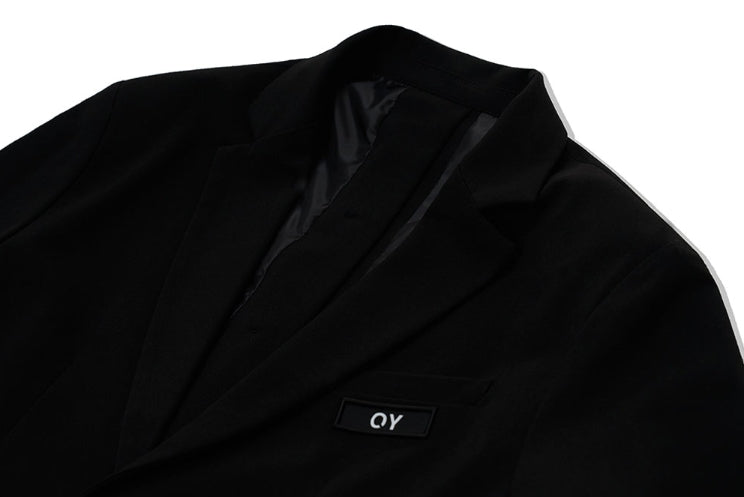 オーワイ(OY) BACK BUTTON BLAZER-BLACK