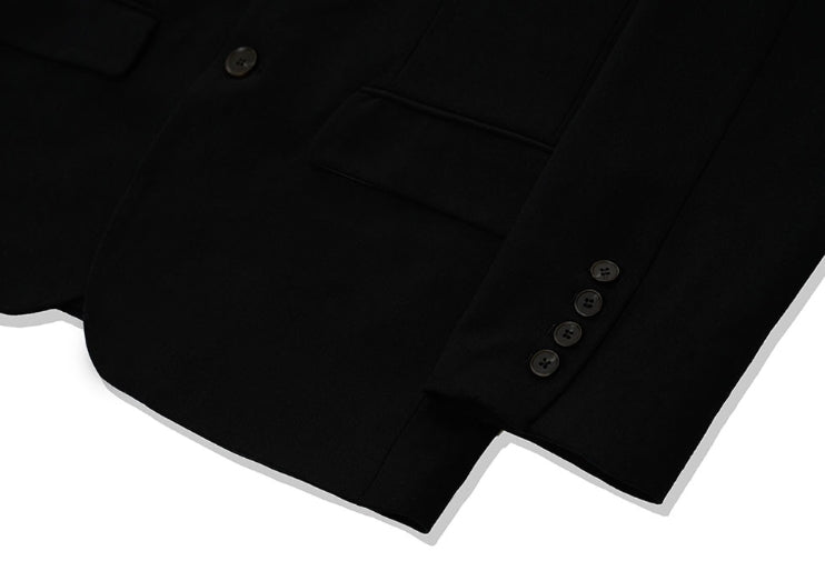 オーワイ(OY) BACK BUTTON BLAZER-BLACK
