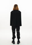 オーワイ(OY) BACK BUTTON BLAZER-BLACK STRIPE