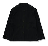 オーワイ(OY) BACK BUTTON BLAZER-BLACK STRIPE