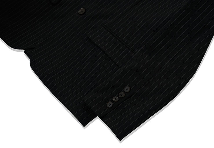 オーワイ(OY) BACK BUTTON BLAZER-BLACK STRIPE